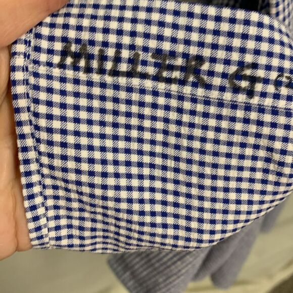 Ralph Lauren Blake Blue White Small Gingham Check SS Button Down Shirt Size M - Picture 8 of 11